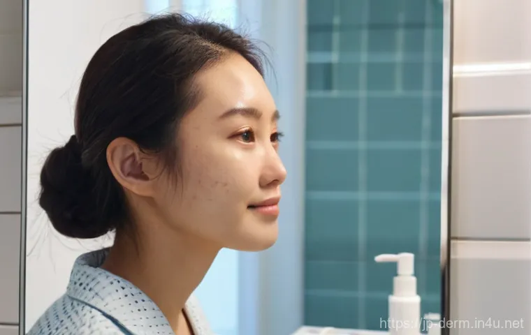 피부과 여드름 예방 - **Image Prompt: Journey to Clear Skin**
    "A split image depicting a young Japanese woman's transf...