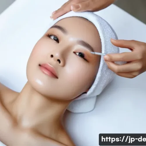 Home 33 피부과 시술 리뷰 사이트 - **Prompt:** A young woman (20s), with gentle features and clear skin, is receiving a hydrating facia...