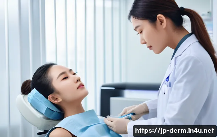 여드름 압출 비용 - A modern, clean dermatology clinic treatment room with a professional female doctor in a white coat ...